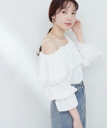 【WEB限定】マルチWAYフリル衿ブラウス