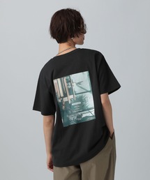 完売人気　グレー　バックプリント　レプシム　Tシャツ　フォトTシャツ LEPSIM｜レプシィムのTシャツ/カットソー（グレー/灰色系）通販
