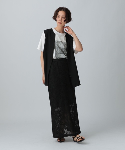LEPSIM(レプシィム)の「オーバーサイズフォトT 492409(Tシャツ/カットソー・レディース・ライトグレー/チャコールグレー/オフホワイト・FREE)」の13枚目の写真