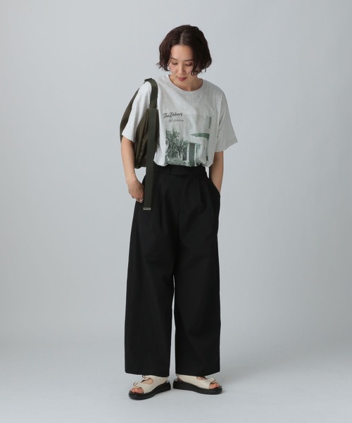 LEPSIM(レプシィム)の「オーバーサイズフォトT 492409(Tシャツ/カットソー・レディース・ライトグレー/チャコールグレー/オフホワイト・FREE)」の8枚目の写真