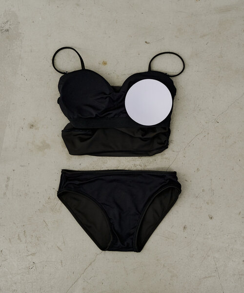 Chico（チコ）の「【水着】花柄肩リボンキャミチュニック3点