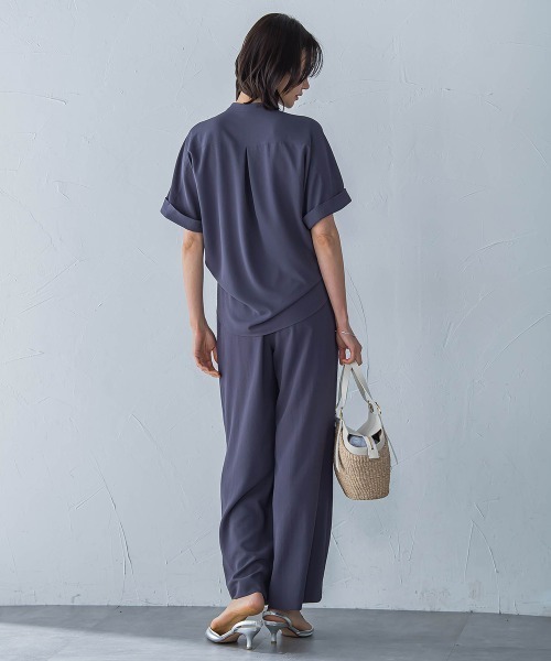 LAUTREAMONT(ロートレアモン)の「キレイ×リラックス バンドカラーブラウス≪手洗い可能≫(シャツ/ブラウス・レディース・ブラック/ベージュ/チャコールグレー/ライトブルー・9号/11号)」の18枚目の写真