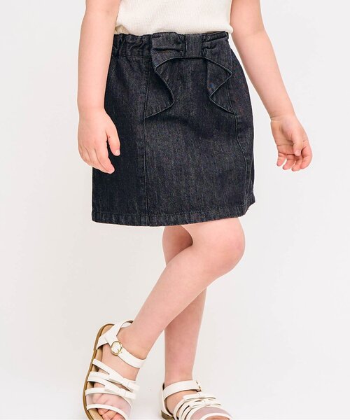 apres les cours（アプレレクール）の「【ジュニア対応】バックリボン2WAYスカート（スカート・キッズ・ブラック/ドット・130/140/80/90/100/110/120）」の2枚目の写真