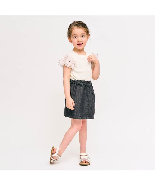 apres les cours（アプレレクール）の「【ジュニア対応】バックリボン2WAYスカート（スカート・キッズ・ブラック/ドット・130/140/80/90/100/110/120）」の8枚目の写真