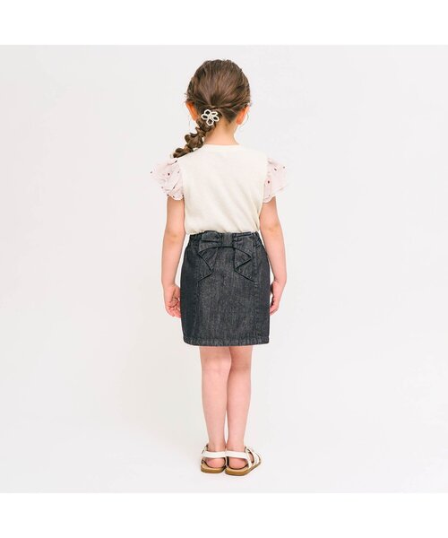 apres les cours（アプレレクール）の「【ジュニア対応】バックリボン2WAYスカート（スカート・キッズ・ブラック/ドット・130/140/80/90/100/110/120）」の7枚目の写真