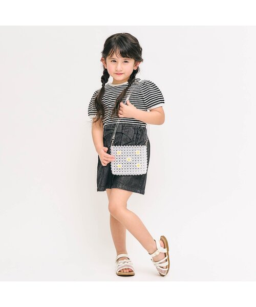 apres les cours（アプレレクール）の「【ジュニア対応】バックリボン2WAYスカート（スカート・キッズ・ブラック/ドット・130/140/80/90/100/110/120）」の3枚目の写真