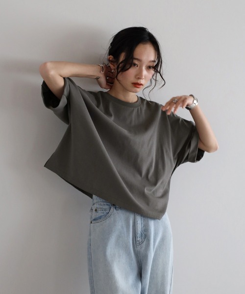 【汗染み防止】ロールアップスリーブTシャツ