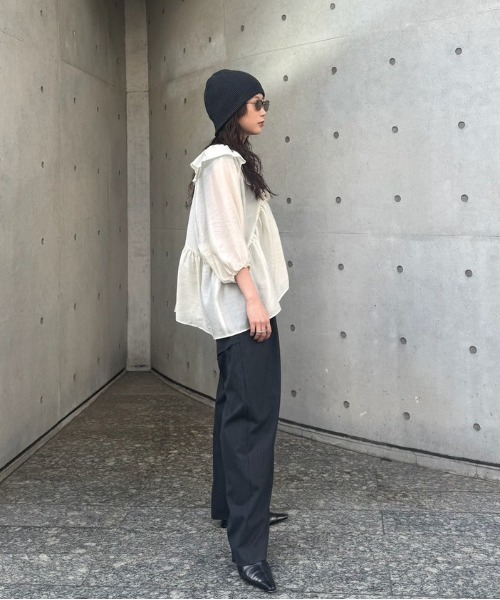Ameri（アメリ）の「＜ZOZOTOWN限定＞2WAY PEPLUM FRILL BLOUSE