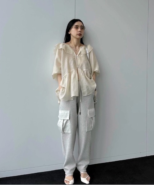 セール】2WAY PEPLUM FRILL BLOUSE（シャツ/ブラウス）｜Ameri
