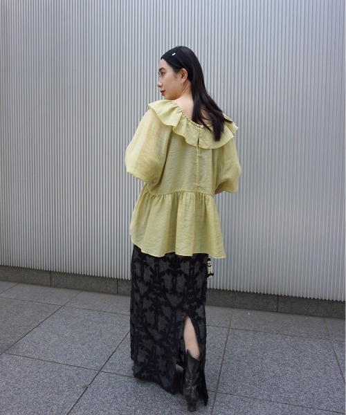 セール】2WAY PEPLUM FRILL BLOUSE（シャツ/ブラウス）｜Ameri