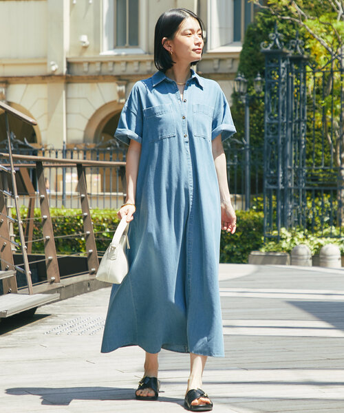 セール】《2サイズ・大人カジュアルなムードに》半袖デニム