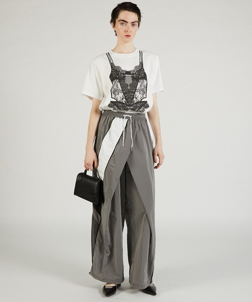 PRANK PROJECT（プランクプロジェクト）の「ディフォームトラックパンツ / Deform Track Pants（その他パンツ・レディース・グレー/ネイビー/イエロー・36/38）」の7枚目の写真