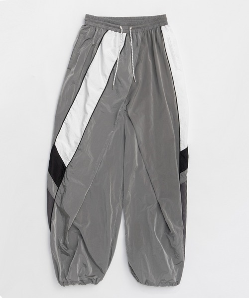 PRANK PROJECT（プランクプロジェクト）の「ディフォームトラックパンツ / Deform Track Pants（その他パンツ・レディース・グレー/ネイビー/イエロー・36/38）」の19枚目の写真