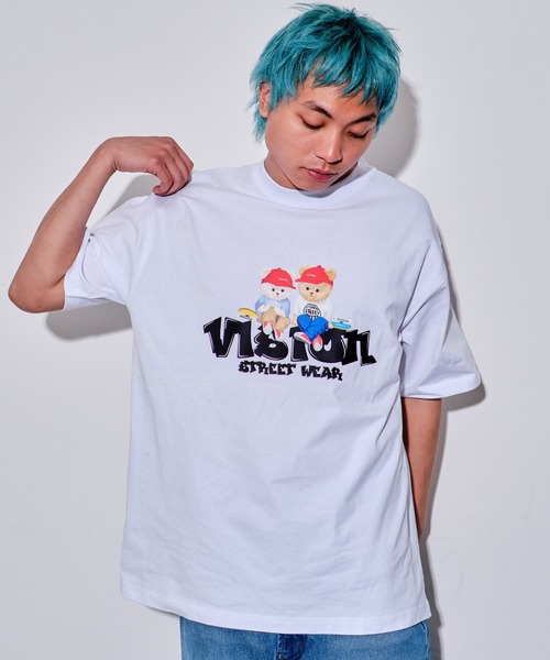 VISION STREET WEAR（ヴィジョンストリートウェア）の「∴WEGO/VISION別注ベアグラフィックT（Tシャツ/カットソー・メンズ・ホワイト/ブラック・MEDIUM/LARGE）」の12枚目の写真