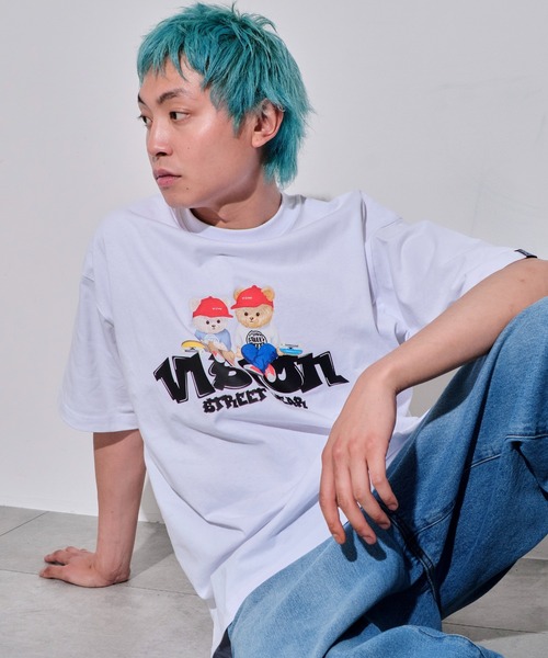 VISION STREET WEAR（ヴィジョンストリートウェア）の「∴WEGO/VISION別注ベアグラフィックT（Tシャツ/カットソー・メンズ・ホワイト/ブラック・MEDIUM/LARGE）」の14枚目の写真