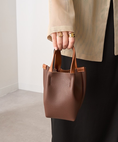 セール】【MAISON CLUB】バイカラーPUレザートートバック S 手提げ