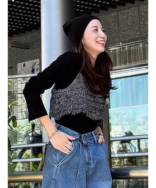 Ungrid（アングリッド）の「ハイツイストシアーロングスリーブTee（Tシャツ/カットソー・レディース・ターコイズブルー/オフホワイト/レッド/ブラック/イエロー・FREE）」の3枚目の写真