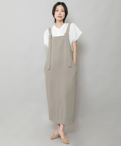 Munich（ミューニック）の「【UVカット】【接触冷感】【吸水・速乾性】ストレッチドビージャンパースカート（ジャンパースカート・レディース・ブラウン/カーキ/ブラック・M/S）」の4枚目の写真