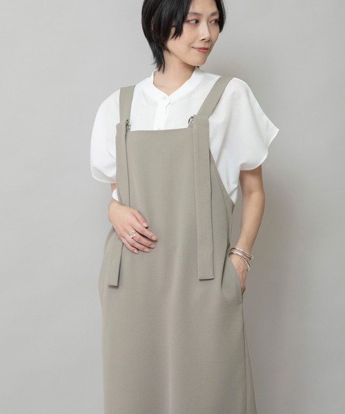 Munich（ミューニック）の「【UVカット】【接触冷感】【吸水・速乾性】ストレッチドビージャンパースカート（ジャンパースカート・レディース・ブラウン/カーキ/ブラック・M/S）」の10枚目の写真