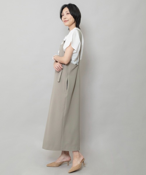 Munich（ミューニック）の「【UVカット】【接触冷感】【吸水・速乾性】ストレッチドビージャンパースカート（ジャンパースカート・レディース・ブラウン/カーキ/ブラック・M/S）」の5枚目の写真