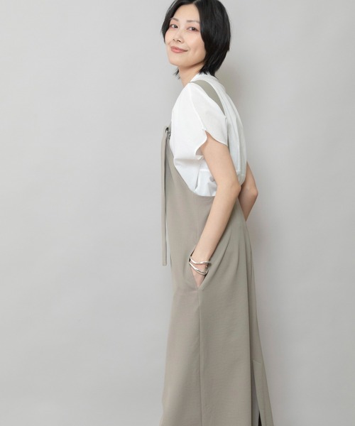 Munich（ミューニック）の「【UVカット】【接触冷感】【吸水・速乾性】ストレッチドビージャンパースカート（ジャンパースカート・レディース・ブラウン/カーキ/ブラック・M/S）」の9枚目の写真