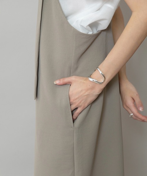 Munich（ミューニック）の「【UVカット】【接触冷感】【吸水・速乾性】ストレッチドビージャンパースカート（ジャンパースカート・レディース・ブラウン/カーキ/ブラック・M/S）」の14枚目の写真