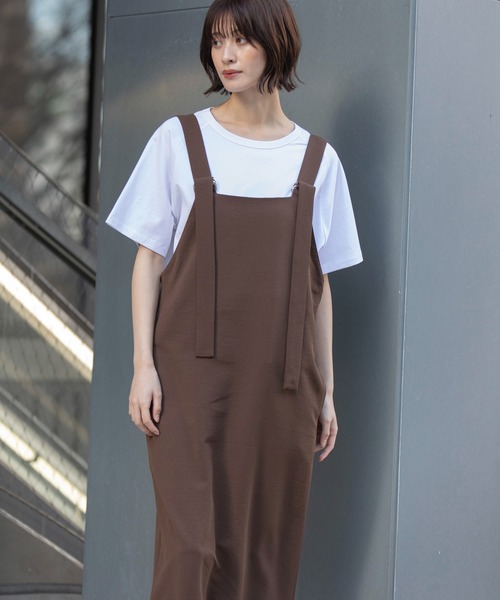 Munich（ミューニック）の「【UVカット】【接触冷感】【吸水・速乾性】ストレッチドビージャンパースカート（ジャンパースカート・レディース・ブラウン/カーキ/ブラック・M/S）」の21枚目の写真