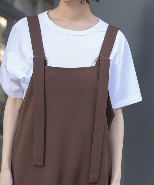 Munich（ミューニック）の「【UVカット】【接触冷感】【吸水・速乾性】ストレッチドビージャンパースカート（ジャンパースカート・レディース・ブラウン/カーキ/ブラック・M/S）」の22枚目の写真