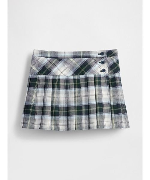 セール】Gap × Malbon コットンリネン プレイド プリーツミニスカート
