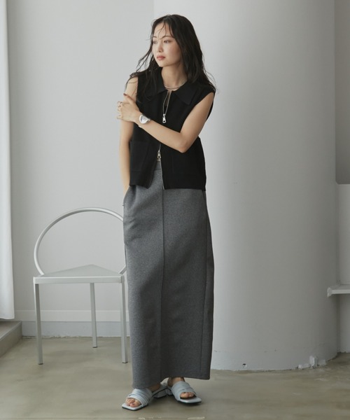 Aunt Marie's(アントマリーズ)の「ノースリーブジップポロベスト/トップス(ベスト・レディース・アイボリー/ブラウン/ブラック・FREE)」の20枚目の写真