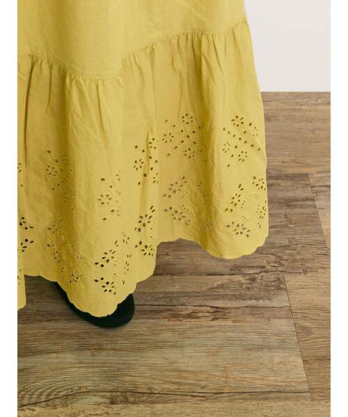 Samansa Mos2（サマンサ モスモス）の「裾レースティアードスカート（スカート・レディース・イエロー/ブラック/オフホワイト/ブルー・F）」の7枚目の写真
