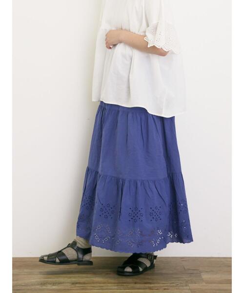 Samansa Mos2（サマンサ モスモス）の「裾レースティアードスカート（スカート・レディース・イエロー/ブラック/オフホワイト/ブルー・F）」の21枚目の写真