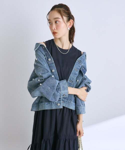 最強愛されワンピ】アシンメトリーリボンリネンミックス