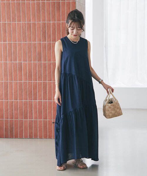 Lure you in アシンメトリーリボンワンピース soda 最強愛されワンピ】アシンメトリーリボンリネンミックス
