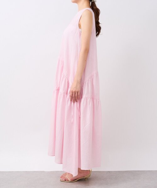 アシンメトリーリボンリネンミックスワンピース Laboutique BonBon La boutique BonBon（ラブティックボンボン）の「【最強愛され