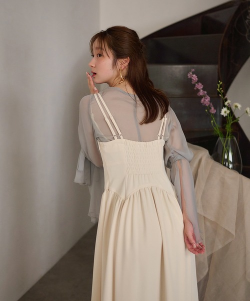 ワンピース mideal 2way sleeve corset onepiece セール】2way sleeve corset onepiece / 2wayスリーブコルセット
