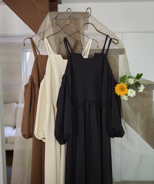 セール】2way sleeve corset onepiece / 2wayスリーブコルセット