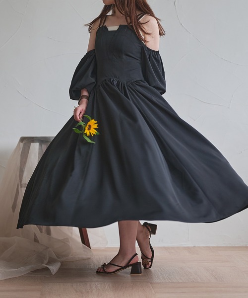 セール】2way sleeve corset onepiece / 2wayスリーブコルセット