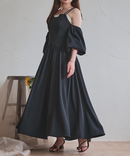 ワンピース mideal 2way sleeve corset onepiece 2way sleeve corset onepiece / 2wayスリーブコルセット