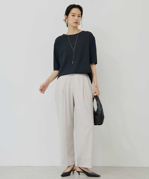 セール】バックスリットハーフスリーブブラウス（シャツ/ブラウス