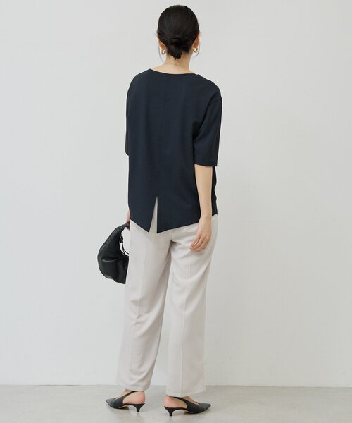 セール】バックスリットハーフスリーブブラウス（シャツ/ブラウス