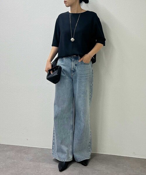 セール】バックスリットハーフスリーブブラウス（シャツ/ブラウス