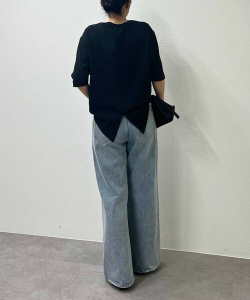 セール】バックスリットハーフスリーブブラウス（シャツ/ブラウス