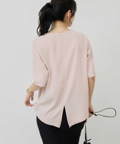 セール】バックスリットハーフスリーブブラウス（シャツ/ブラウス