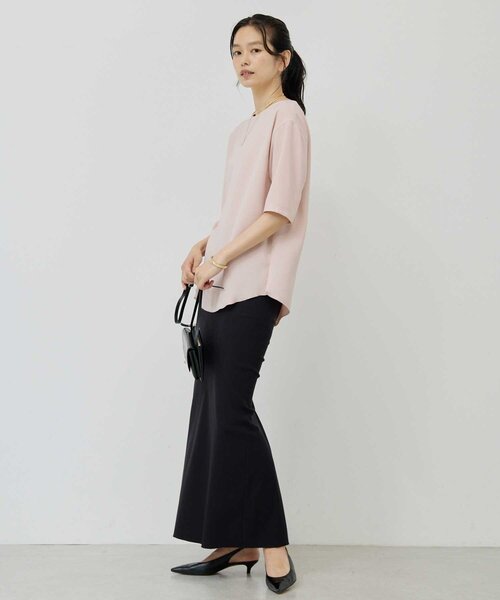 セール】バックスリットハーフスリーブブラウス（シャツ/ブラウス