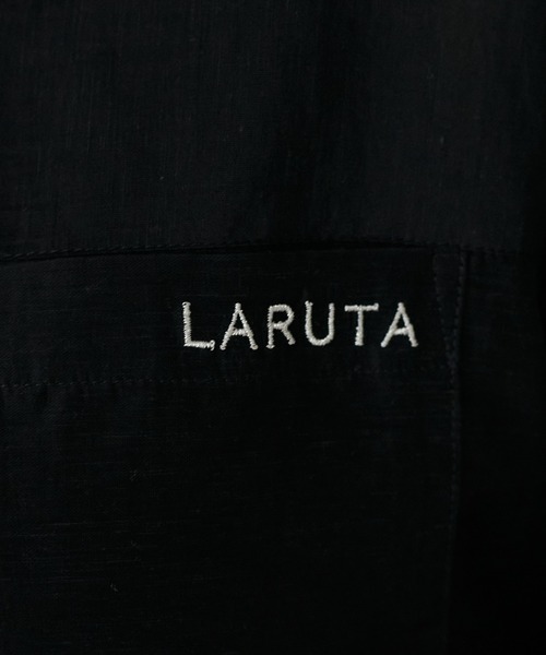LARUTA（ラルータ）の「【LARUTA】シアー半袖刺繍ロゴシャツ（シャツ/ブラウス・レディース・ブラック/オフホワイト/ミント/ストライプ/キャメル・FREE）」の8枚目の写真