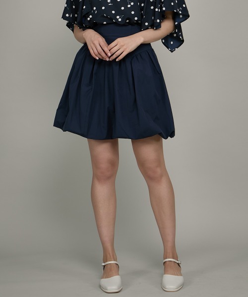 QUEENS COURT（クイーンズコート）の「バルーンショートスカート≪手洗い可能≫（スカート・レディース・オフホワイト/ネイビー・M）」の16枚目の写真