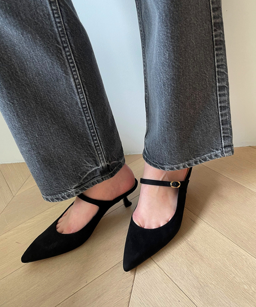 4.5cmポインテッドストラップミュール（パンプス）｜LE TALON