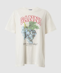 GANNI | Basic Cotton Jersey Grapes Relaxed T-shirt(Tシャツ/カットソー)