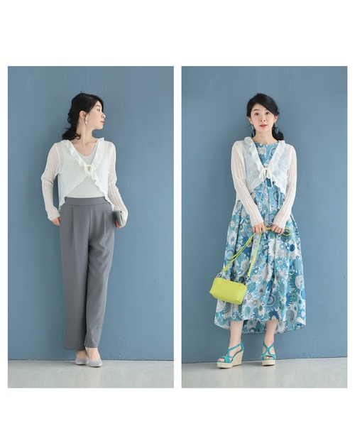 cawaii（カワイイ）の「Xラインフリルの短丈カーディガン（カーディガン/ボレロ・レディース・ホワイト/ブラック・FREE）」の20枚目の写真